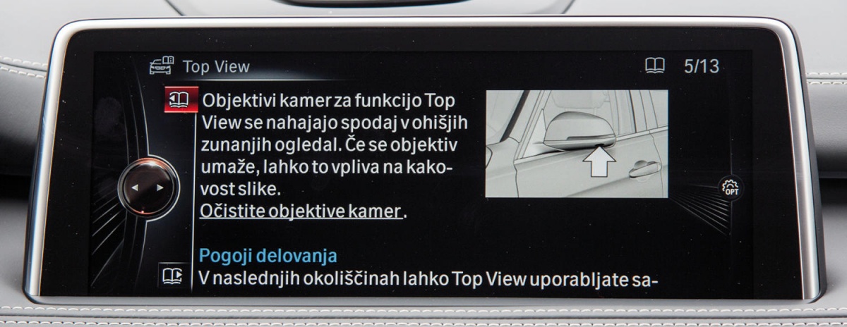 Zanimivo, da ima Qashqai vgrajeno pranje kamere, ki skrbi za pogled nazaj, veliko dražji BMW pa ne.